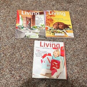 Martha Stewart LIVING Magazines - Year 2009 Lot of 3 Vintage